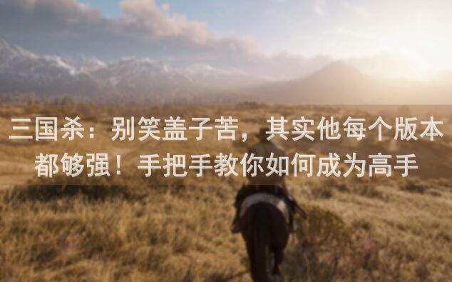 三国杀：别笑盖子苦，其实他每个版本都够强！手把手教你如何成为高手
